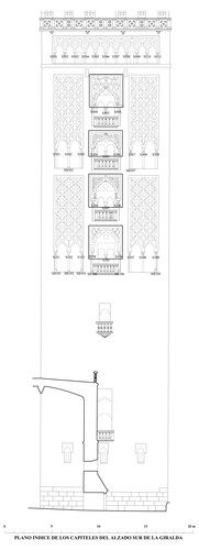 Inventario de capiteles lado S del alminar de la mezquita almohade de Sevilla
