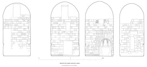 Alzado del muro de la qibla de la mezquita mayor de Almería