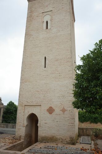 Frente sur del alminar de la mezquita de Sanlucar la Mayor