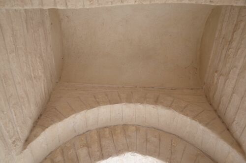 Arco y bóveda de la puerta meridional del alminar de Sanlucar la Mayor