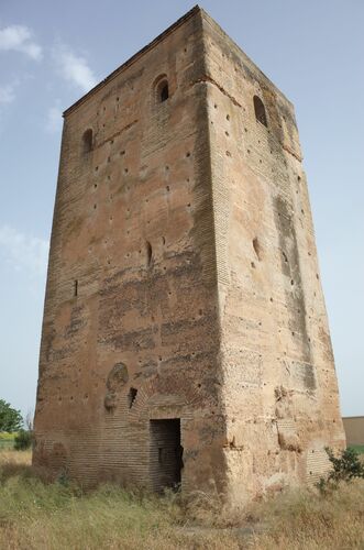Vista de la torre de San Antonio en Olivares desde el norte