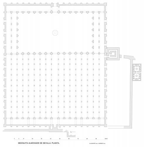 Planta hipotética de la mezquita 