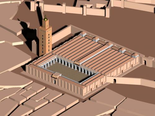 Reconstrucción virtual de la mezquita almohade