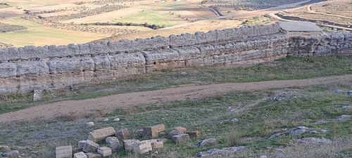 Vista interior del lienzo de muralla noreste del castillo de Reina