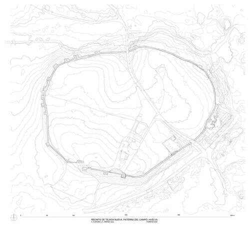 Planta general del recinto de Tejada la Nueva 