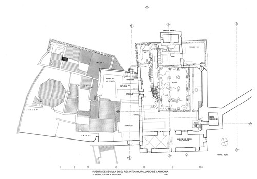 Planta nivel alto de la Puerta de Sevilla en Carmona