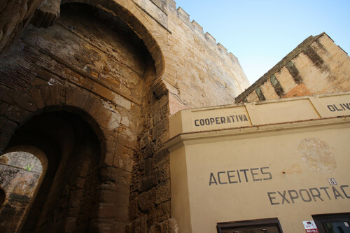 Detalle del arco de la buera exterior de la puerta de Sevilla en Carmona