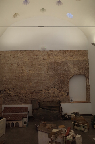 Pared final del lado oriental de la sala fría del hammam de la calle Baños de Sevilla
