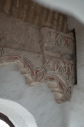 Detalle de la yesería del arco próximo al hammam de la calle Baños de Sevilla