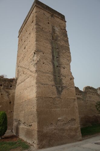 Segunda torre del frente noreste del recinto amurallado de Palma del Río