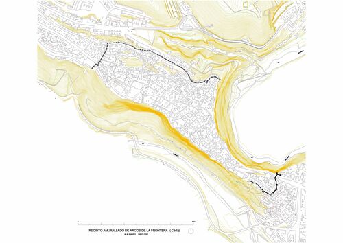 Plano del recinto amurallado de Arcos de la Frontera