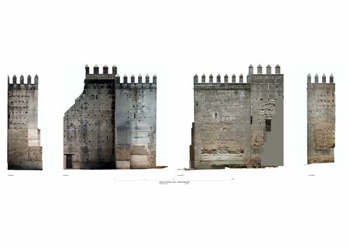 Alzados de la torre oeste del alcázar de Jerez