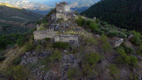 Vista aérea del castillo de la Espinareda