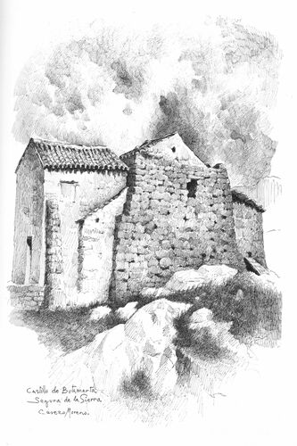 Dibujo de la torre de Gutamarta en los años ochenta del siglo XX