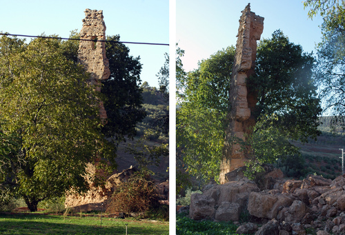 Restos de la torre occidental del asentamiento de Peñolite