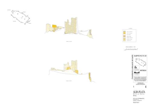 Alzados del lado noroeste del castillo de Montemolín