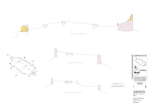 Secciones del castillo de Montemolín