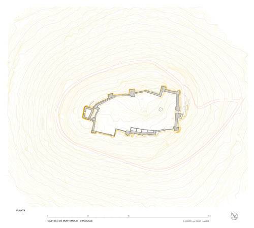 Planta topográfica del castillo de Montemolín