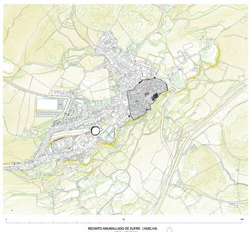 Planta del recinto amurallado de Zufre