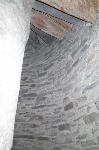 Vista interior de la escalera circular del alminar de Velefique