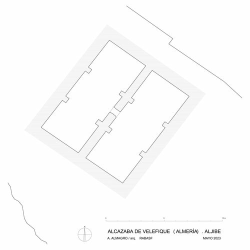 Planta del aljibe de la alcazaba de Velefique