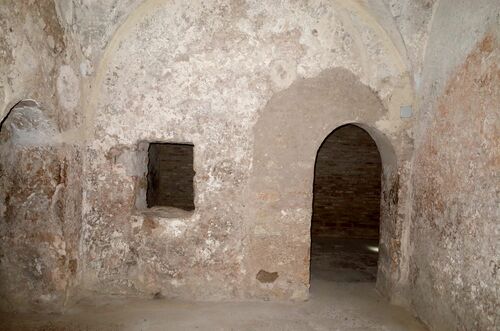 Sala templada o bayt al-wastani del hammam junto al palacio almohade del Alcázar de Córdoba