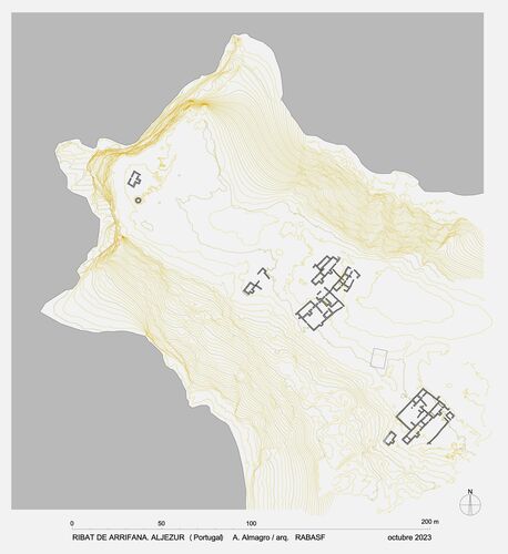Planta general del ribat de Arrifana en Aljezur