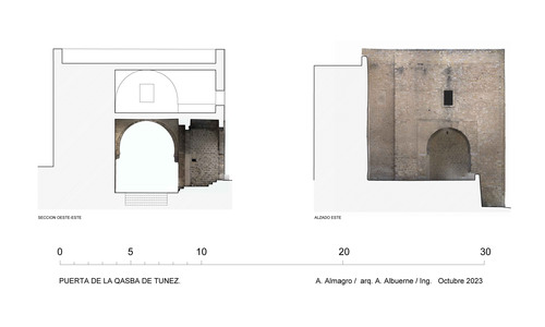 Alzado norte de la puerta de la qasba de Túnez 