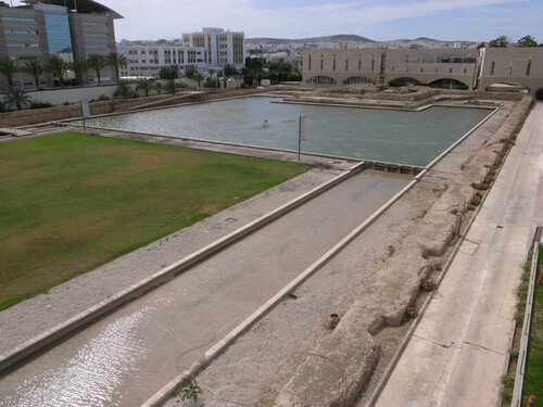 Vista de los restos del pabellón norte de Abu Fihr