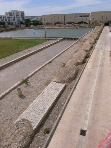Muro perimetral oriental del albercón de Abu Fihr