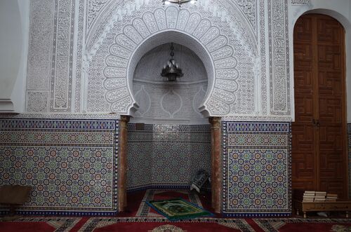 Mihrab de la mezquita de los Andalusíes de Fez