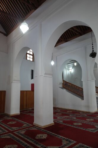Zona oriental de la sala de oración de la mezquita de los Andalusíes de Fez