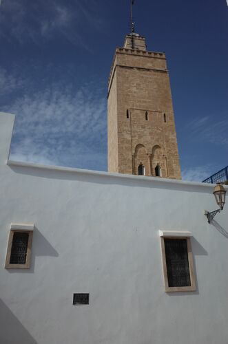 Vista del alminar de la mezquita de la Qasba de Rabat desde el sureste