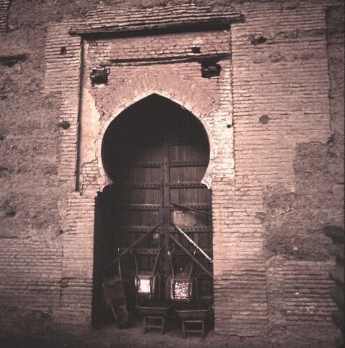 Interior de una de las puertas de la mezquita de Tinmal en 1991