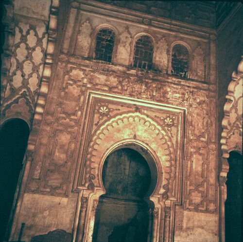 Fachada del mihrab de la mezquita de Tinmal