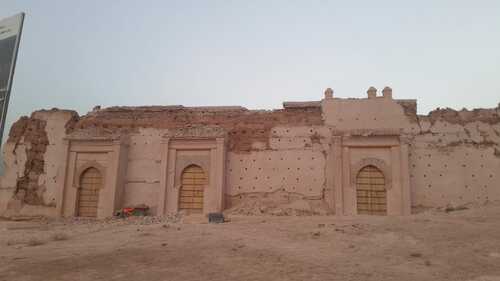 La fachada oriental de la mezquita de Tinmal tras el terremoto del 8/09/2023