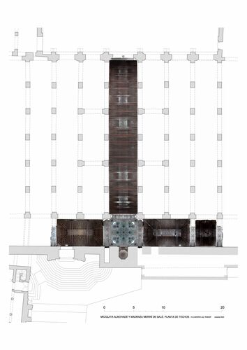 Planta de los techos de las naves axial y de la qibla de la mezquita de Salé