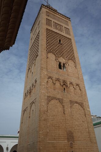 El alminar de la mezquita de Salé desde el sur