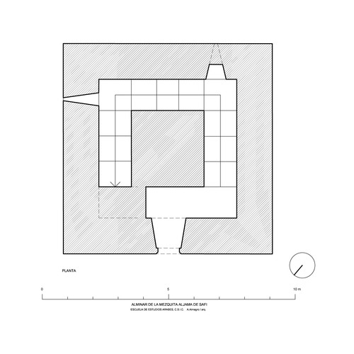 Planta del alminar de la mezquita de Safi