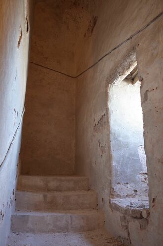 Vista interior de la escalera-rampa del alminar de la mezquita de Safi 