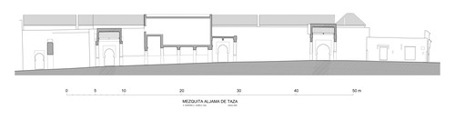 Alzado oeste de la mezquita aljama de Taza