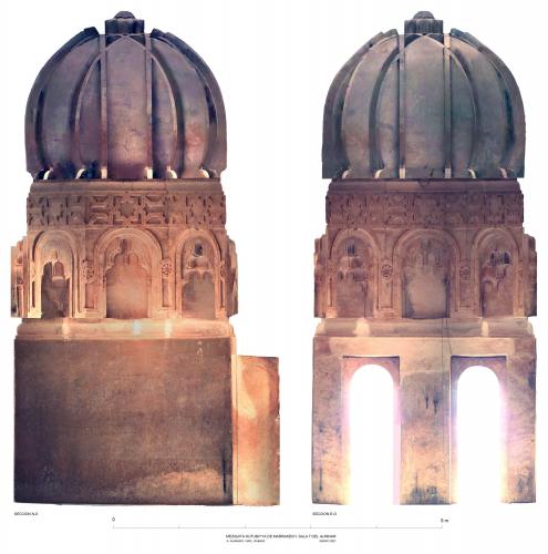 Secciones de la 7ª y última cámara del alminar. Ortoimagenes