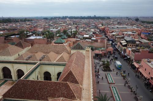Vista de la qasba de Marrakech desde el norte
