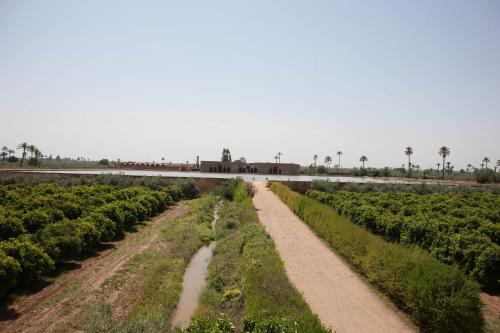 Vista de Dār al-Hanāʾ desde el pabellón actual de acceso