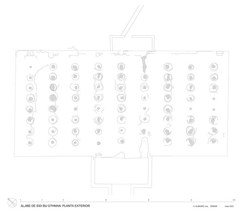 Planta exterior del aljibe de Sidi Bu Othman