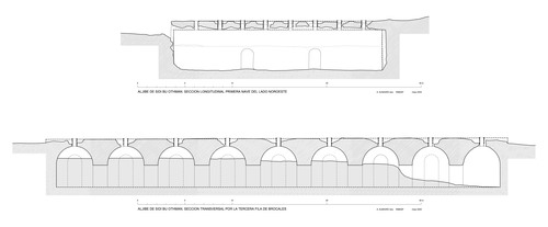 Secciones del aljibe de Sidi Bu Othman