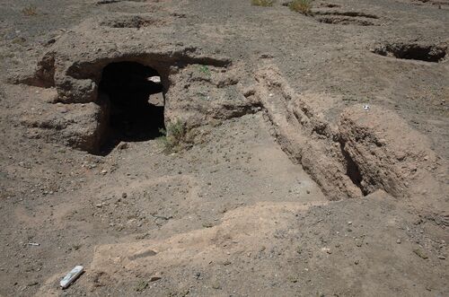 Entrada de agua desde el estanque de decantación del lado noreste al aljibe de Sidi Bu Othman