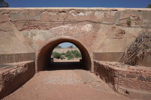 Arco 28 del puente sobre el wadi Tensift desde aguas arriba