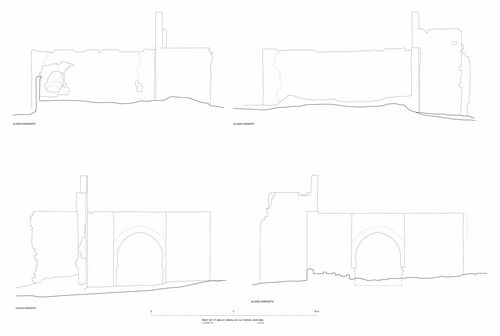 Alzados de la Bab al-Qabli del recinto del ribat de Tit