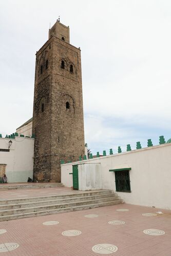 Vista del frente noroeste del alminar mayor del ribat de Tit